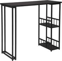 Woltu Bartisch (1-St), Bartisch mit 2 Ablagefl&auml;che aus Metallgestell & MDF