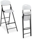 relaxdays Barhocker Klappbare Barhocker 2er Set (2 St., 2er Set), wei&szlig;