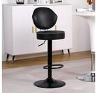 LuxusKollektion Barhocker Barhocker 360 drehbar verstellbar R&uuml;ckenlehne Schwarz
