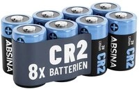 ABSINA Spezial-Batterie CR2 Lithium 800 3 V 8 St. 401036-8 Fotobatterie