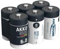 ANSMANN AG Akku D 8500mAh Mono NiMH 1,2V &ndash; 1000x wiederaufladbar (6 St&uuml;ck)...