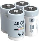 ANSMANN AG Akku D 5000mAh Mono NiMH 1,2V &ndash; 1000x wiederaufladbar (4 St&uuml;ck)...