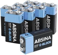 ABSINA Absina 9 V Block-Batterie Alkali-Mangan 580 mAh 9 V 8 St. Batterie
