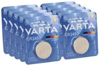 VARTA 10x VARTA CR 2450 Lithium-Knopfzelle 3V (10x 1er Blister) Knopfzelle