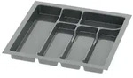 sossai&reg; Besteckeinsatz Besteckkasten f&uuml;r Schubladen 30-90cm in Anthrazit,...
