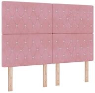 vidaXL Bett LED Kopfteil mit LED-Lichtleisten mit Kopfteil Rosa 160 cm Samt...