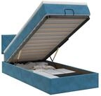 vidaXL Bett Ottoman Bett mit Matratze Dunkelblau 80 x 200 cm Samt (1-tlg)