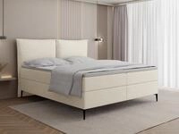 WFL GROUP Boxspringbett Calio Rise mit Bettkasten in Chenille, hohes Kopfteil &...