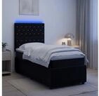 vidaXL Bettgestell vidaXL LED Boxspringbett mit Matratze Schwarz 90 x 200 cm...