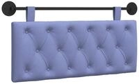 vidaXL Bett H&auml;ngendes Kopfteil Jeans blau Stoff (1-tlg)