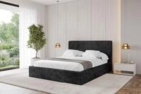 ALTDECOR Polsterbett ALOVA-v1 (Polsterbett mit Bettkasten und Lattenrost,...