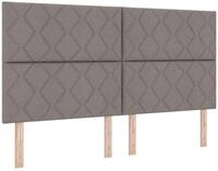 vidaXL Bett Kopfteil Taupe Stoff (1-tlg)