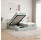 vidaXL Bettgestell vidaXL Ottoman Bett mit Matratze mit Kopfteil 2 Stk....