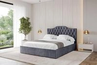 ALTDECOR Polsterbett FALIO (Polsterbett mit Bettkasten und Lattenrost, Boxbett...