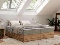 MKS M&Ouml;BEL Boxspringbett WOOD ZERO (Set, Bett, Polsterbett mit integrierten