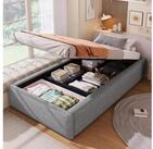 STILVORA Polsterbett 90&times;200 Plattformbett Jugendbett mit Schubladen, ohne...