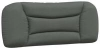 vidaXL Bett Kopfteilkissen "Hvar" Dunkelgrau 100 cm Stoff (1-tlg)