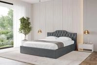 ALTDECOR Polsterbett FALIO-v1 (Polsterbett mit Bettkasten und Lattenrost,...