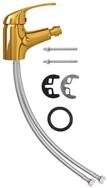 vidaXL Wannenarmatur Badezimmer Bidet Mischbatterie Golden 13x12 cm