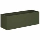 vidaXL Blumentopf Garten-Pflanzgef&auml;&szlig; Olivgr&uuml;n 40 x 20 x 20 cm Kaltgewalzter...
