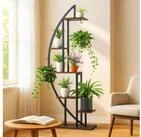 DanDiBo Blumenst&auml;nder Blumenregal indoor 160 cm Hoch Schwarz Halbrund...