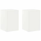 vidaXL Blumenst&auml;nder Pflanzenst&auml;nder 2 pcs Wei&szlig; 40 x 40 x 60 cm Stahl (2 St)