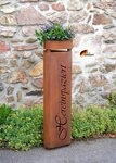 BADEKO Pflanzschale Pflanzs&auml;ule Bregenz Hereinspaziert aus Edelrost
