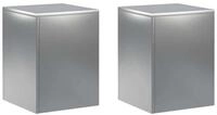 vidaXL Blumenst&auml;nder Pflanzenst&auml;nder 2 pcs Silber 30 x 30 x 40 cm Edelstahl...
