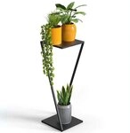 DanDiBo Blumenst&auml;nder Metall Schwarz Eckig 80 cm 96641 Pflanzenst&auml;nder