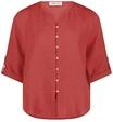Klassische Bluse CARTOON "Leinenbluse mit V-Ausschnitt", Damen, Gr. 34, braun (rust