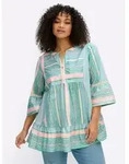 sheego by Joe Browns Klassische Bluse Tunika 3/4-Arm gr&uuml;n 42 EU