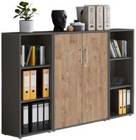BMG M&ouml;bel Aktenschrank Office Edition Set2 (3-teiliges B&uuml;roschrank-Set,