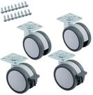 SO-TECH&reg; M&ouml;belrolle Hamm &Oslash; 63 mm, H&ouml;he 74,5 mm, Anschraubplatte 47 x 47 mm,