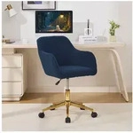 OKWISH B&uuml;rostuhl Chefsessel (mit goldenen Beinen, f&uuml;r B&uuml;ro und Home Office),