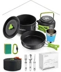 LuxusKollektion Geschirr-Set Kochgeschirr Set Outdoor Aluminium Antihaft Gr&uuml;n,