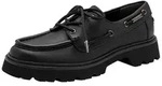 Tamaris TOUCH-IT aus Leder kein Absatz 1-23752-47 Schn&uuml;rschuh TOUCH-IT schwarz...