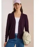 CECIL Strickjacke mit Struktur in Waffeloptik rot L (42)