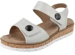 Longo LONGO Damen Sandalette silber Nubukleder - Gr&ouml;&szlig;e: 37 Sandale Wechselfu&szlig;bett