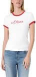 Kurzarmshirt S.OLIVER "s.Oliver X Heidi Klum Logo T-Shirt", Damen, Gr. 34, wei&szlig;