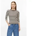 s.Oliver 3/4-Arm-Shirt T-Shirt 3/4-Arm-Rippshirt im Slim Fit braun|bunt XXS (32)