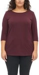 s.Oliver 3/4-Arm-Shirt T-Shirt T-Shirt mit dekorativem U-Boot-Ausschnitt
