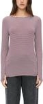 Langarmshirt S.OLIVER, Damen, Gr. 36, burgundy stripe, Shirts Langarmshirt,