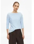 s.Oliver 3/4-Arm-Shirt T-Shirt T-Shirt mit dekorativem U-Boot-Ausschnitt blau XXS