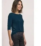 STREET ONE Langarmshirt mit U-Boot-Ausschnitt blau 34 EU