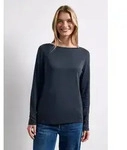 STREET ONE Langarmshirt in Unifarbe bunt 34 EU
