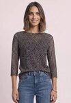 STREET ONE Print-Shirt aus elastischem Materialmix schwarz 34 EU