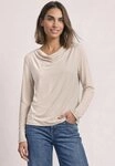 STREET ONE Langarmshirt mit Wasserfallausschnitt