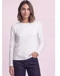 STREET ONE Langarmshirt mit U-Boot-Ausschnitt wei&szlig; 34 EU