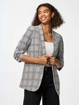 pieces Blusenblazer PCBOSELLA 3/4 PRINTED BLAZER NOOS mit 3/4 &Auml;rmel