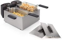 PRINCESS Kaltzonenfritteuse, 3600 W, XXL 2x 3Ltr. Doppel Fritteuse Pommes & Schnitzel